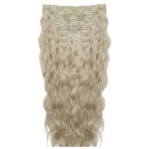 18 Beach Wave Double Hair Set Clip-In Extensions - Barley Blonde"