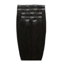 20 Double Hair Set Clip-In Extensions - Natural Black"
