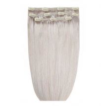 16 Deluxe Remy Instant Clip-In Hair Extensions - Silver"