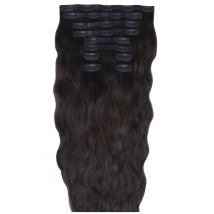 22 Beach Wave Double Hair Set Clip-In Extensions - Ebony"