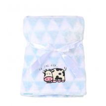 Kocyk z haftem Ricco krówka 75x100 BabyMatex