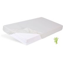 Prześcieradło bambusowe 70x140 Bamboo z gumką jasnoszare BabyMatex