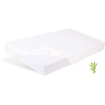 Prześcieradło bambusowe 120x200 Bamboo z gumką białe Matex