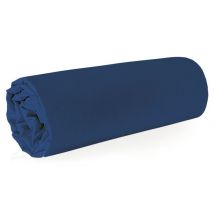 Prześcieradło satynowe granatowe 160x210 - bez gumki 100% bawełna