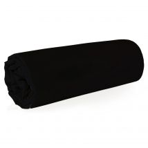 Prześcieradło satynowe czarne 160x210 - bez gumki 100% bawełna