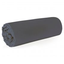 Prześcieradło satynowe stalowe 160x210 - bez gumki 100% bawełna