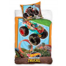 Pościel bawełna 160x200 Hot Wheels monster-truck