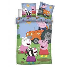 Pościel bawełna 100x135 Świnka Peppa Friends traktor Aymax