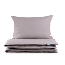 Pościel niemowlęca 90x120 bawełniana szara z plecaczkiem