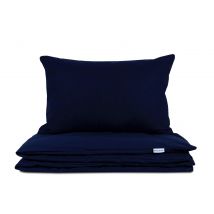 Pościel niemowlęca 90x120 bawełniana granatowa z plecaczkiem