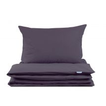 Pościel bawełniana 220x200 Semplice grafitowa z torbą