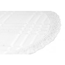 Serwetka koronkowa 30cm okrągła biała Greno