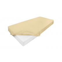 Wysokie prześcieradło 90x200+30cm jersey z lycrą kremowe