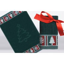 Ręcznik świąteczny Merry Christmas zielony 30x50 Greno