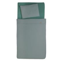 Ciemnozielona pościel z muślinu 100x135 + 40x60 BabyMatex