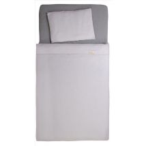 Jasnoszara pościel z muślinu 100x135 + 40x60 BabyMatex