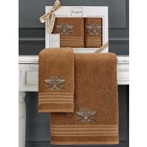 Zestaw 2 ręczników frotte Kavell Mustard 50x90+70x140 Karna Home
