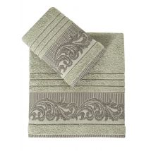 Zestaw 2 ręczników frotte Mervan Green 50x90+70x140 Karna Home