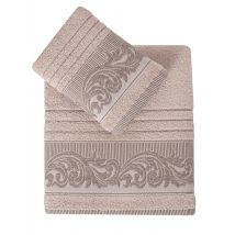 Zestaw 2 ręczników frotte Mervan Salmon 50x90+70x140 Karna Home
