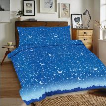 Pościel 160x200 niebieska noc Universal 02 bawełniana Matex