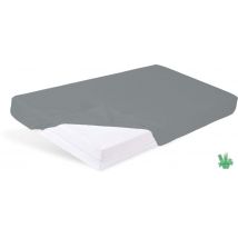 Prześcieradło 60x120 bambusowe Bamboo z gumką ciemnoszare BabyMatex