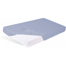 Prześcieradło 60x120 bawełniane jasnoniebieskie z gumką BabyMatex