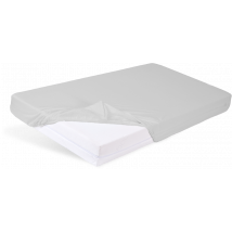 Prześcieradło 60x120 bawełniane jasnoszare z gumką BabyMatex