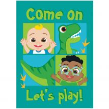 Koc 100x150 Dino Trex kids polarowy dziecięcy