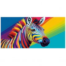 Ręcznik 100x180 plażowy Tęczowa Zebra
