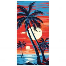 Ręcznik 100x180 plażowy Retro Palmy