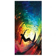 Ręcznik 100x180 plażowy Tęczowa Fala