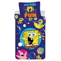 Pościel 100x135 SpongeBob granatowa bawełniana
