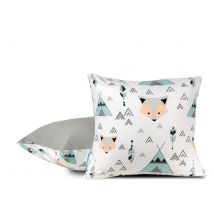 Poszewka 40x40 bawełniana Lisek w Tipi