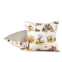 Poszewka 40x40 bawełniana Wiosenna wycieczka do parku