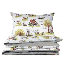 Pościel 100x135 dziecięca Wiosenna wycieczka do parku z plecaczkiem