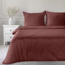 Pościel 220x200 Vera adamaszkowa burgundowa Eurofirany