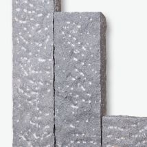Seltra Natursteine Palisaden GALA RUSTIQUE Granit anthrazit Herkunft China, 10x25 cm, 100 cm