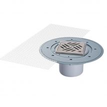KESSEL Variofix Bodenablauf Dünnbettaufsatzstück Designrost Gewebematte, ohne Verriegelung, Designrost Kessel
