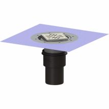 KESSEL Bodenablauf Ecoguss Anschlussrand Gewebematte senkrecht, DN 100, Designrost Kessel