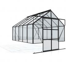 Vitavia Gewächshaus Cassandra Tomatenhaus Schwarz, ohne Sockelmauer, 323x257x249 cm (LxBxH)