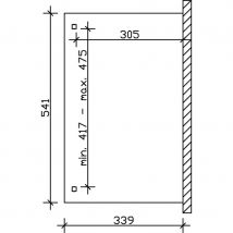 Skan Holz Terrassenüberdachung Verona Terrassendach, 541x339 cm, Eiche Hell