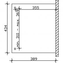 Skan Holz Terrassenüberdachung Verona Terrassendach, 434x389 cm, Schiefergrau