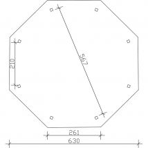 Skan Holz Pavillon Nice Weiß Holzpavillon, 630x630 cm