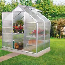 Vitavia Gewächshaus Venus Tomatenhaus Silber, 6 mm, 131x195x197 cm (LxBxH),HKP (Hohlkammerplatten)