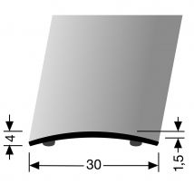 PARKETTFREUND Übergangsprofil Alu eloxiert Sand selbstklebend Übergangsschiene, 100 cm, 1,5 mm,30 mm