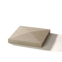 WESERWABEN Pfeilerabdeckung Spitzdach Naturgrau, 45x45 cm