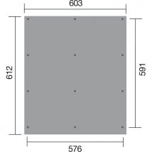 weka Doppelcarport 618 Unterstand, 576x591 cm, PVC-Kunststoffplatten