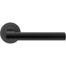 Karcher Türgriff-Garnitur Madeira ER45 Kosmos Schwarz Türklinke, Griffpaar ohne Schlüsselrossetten