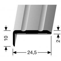 PARKETTFREUND Winkelprofil Alu eloxiert Silber selbstklebend Übergangsschiene, 100 cm, 10 mm