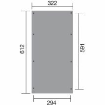 weka Einzelcarport 617 Unterstand, 294x591 cm, PVC-Kunststoffplatten